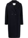 Long wool blend double-breasted coat