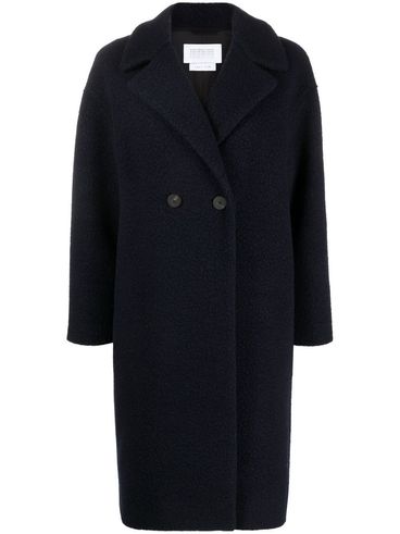 Long wool blend double-breasted coat