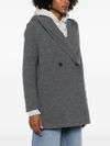 Short wool coat with hood