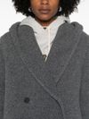 Short wool coat with hood