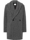 Short wool coat with hood