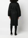 Long wool coat with belt