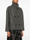 harris wharf london - Short wool coat with high collar - 2