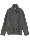 harris wharf london - Short wool coat with high collar