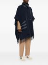 Wool Resort cape with fringes