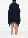 Wool Resort cape with fringes