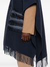 Wool Resort cape with fringes