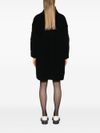 Long padded wool puffer coat