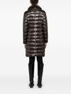 Long padded puffer coat with faux fur