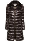 Long padded puffer coat with faux fur