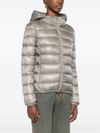 Short padded puffer coat with hood