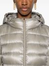 Short padded puffer coat with hood