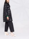 Long padded puffer coat with high collar