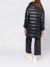 Long padded puffer coat with high collar