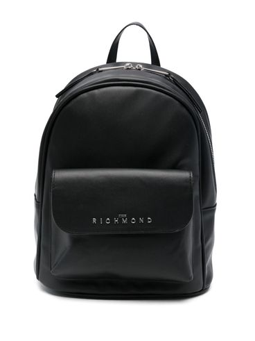 JOHN RICHMOND - Faux leather backpack with logo