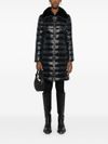 Long padded puffer coat with faux fur