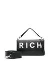 Calf leather Shoulder bag with logo print