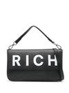 Calf leather Shoulder bag with logo print