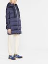 Long puffer coat with buttons