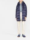 Long puffer coat with buttons