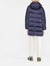 Long puffer coat with buttons