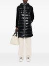 Long padded puffer coat with inserts