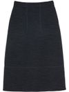 "Midi flared wool skirt