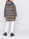 Long puffer coat with buttons