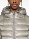 Long padded puffer coat with hood