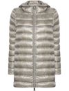 Long padded puffer coat with hood