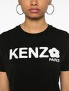 kenzo - Black cotton T-shirt with print - 1