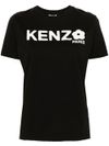 T-shirt in cotone nero con stampa