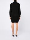 "Short wool dress with high collar