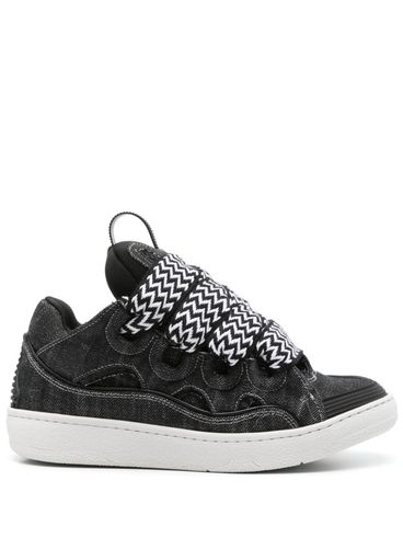 LANVIN - Cotton Curb sneakers with white and black laces