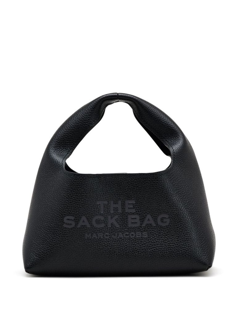 Shop Marc Jacobs Calf Leather The Mini Sack Bag In Black