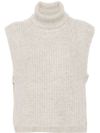 Megan high-neck wool vest