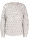 Aurelia-Ga sweater in perforated wool