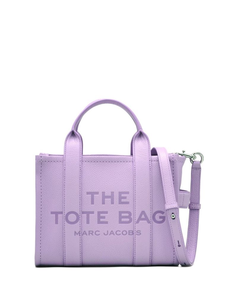 Shop Marc Jacobs Leather The Small Tote Bag In Purple