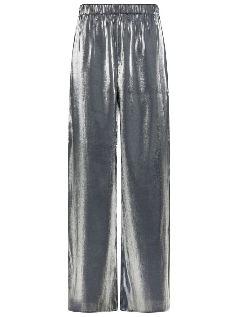 Shop Marina Rinaldi Mogol Pants With Slits In Blue