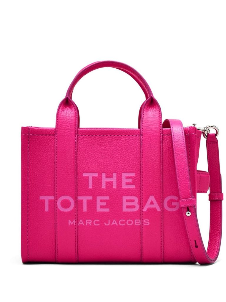 Shop Marc Jacobs Calf Leather The Small Tote Bag In Pink