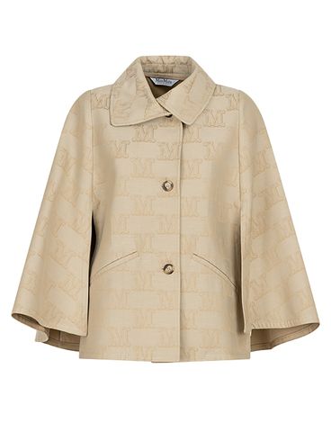 MAX MARA - Pirania cape in cotton with logo