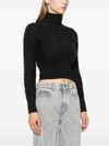 Worn-effect wool sweater