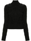 Worn-effect wool sweater