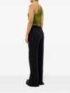 Cotton flared pants with ruffles