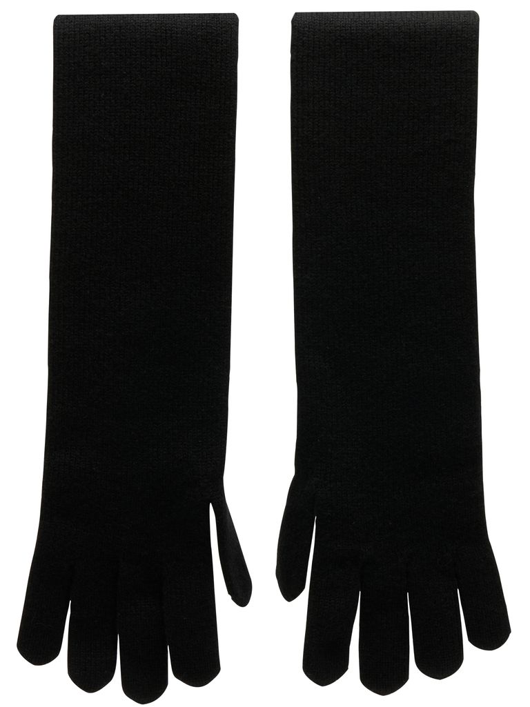 Shop Max Mara Cashmere Timor Gloves In Black