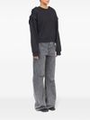 mm6 maison margiela - Felpa in cotone con ruches - 3