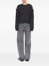 mm6 maison margiela - Felpa in cotone con ruches - 4