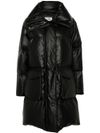 Signature long padded down jacket