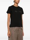 moncler - T-shirt in cotone con logo con strass - 1