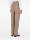 Wool pants with geometric print